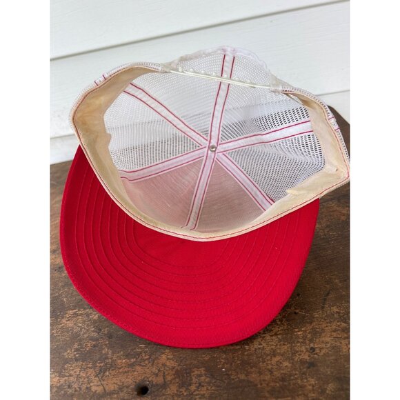 Vintage Certified Red & White Mesh Snapback Hat X3 - Picture 3 of 4